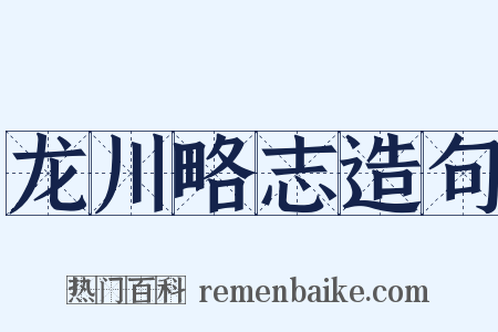 龙川略志造句是什么意思的图片